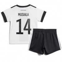 Tyskland Jamal Musiala #14 Hjemme Trøje Børn VM 2022 Kortærmet (+ Korte bukser)